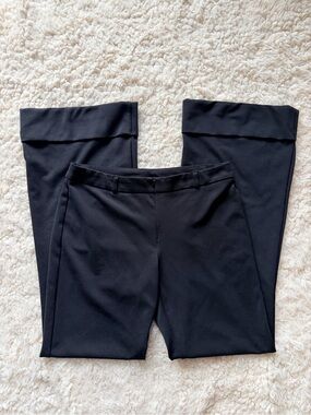 Express Y2K Black Wide Cuff Flare Leg Trousers Mid-Rise Pants 5/6